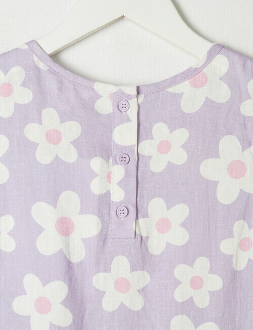 Mac & Ellie Daisy Linen Blend Drop Waist Dress, Lilac product photo View 03 L