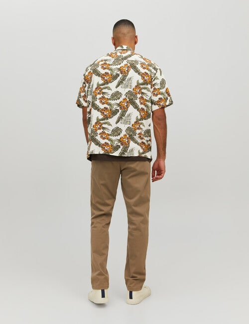 Jack & Jones Floral Resort Shirt, Cloud Dancer product photo View 02 L