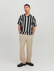 Jack & Jones Resort Stripe Shirt, Black & White product photo