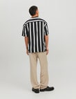 Jack & Jones Resort Stripe Shirt, Black & White product photo View 02 S