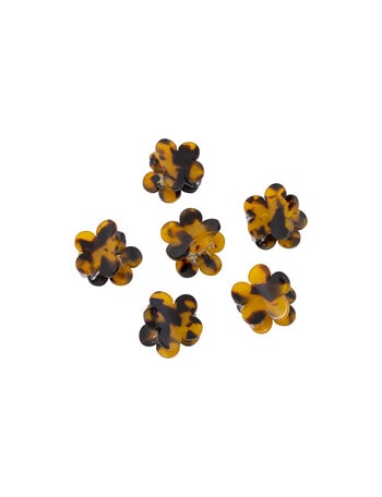 Adorn by Mae Mini Flower Grip Claws, Tortoiseshell, 6-Pack product photo
