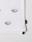 Mac & Ellie Dino Short Sleeve Polo Shirt, White product photo View 03 S
