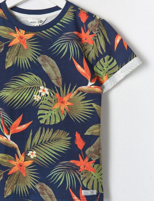 Mac & Ellie Tropic Short Sleeve Tee, Navy - T-Shirts & Shirts