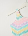 Wavetribe Multi Stripe Sleeveless Tie Dye Swimsuit, Pastels product photo View 02 S