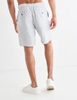 Gasoline Textured Linen Shorts, Cool Blue product photo View 02 S