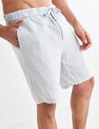 Gasoline Textured Linen Shorts, Cool Blue product photo View 04 S