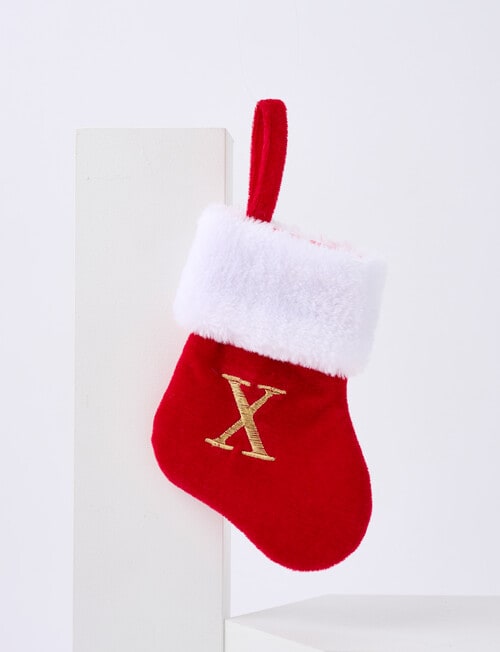 Christmas Shop Mini Stocking Alphabet X product photo