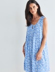 Ruby & Bloom Floral Keyhole Nightie, Blue, 10-26 product photo View 03 S