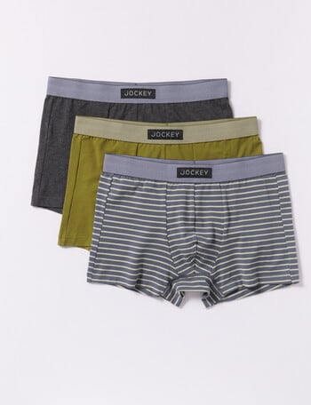 Jockey Comfort Trunk, 3-Pack, Charcoal & Olive product photo