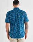 Logan Matsu Short Sleeve Shirt, Teal product photo View 02 S