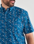 Logan Matsu Short Sleeve Shirt, Teal product photo View 04 S