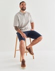 Logan Turt Short Sleeve Polo Shirt, Taupe product photo View 03 S