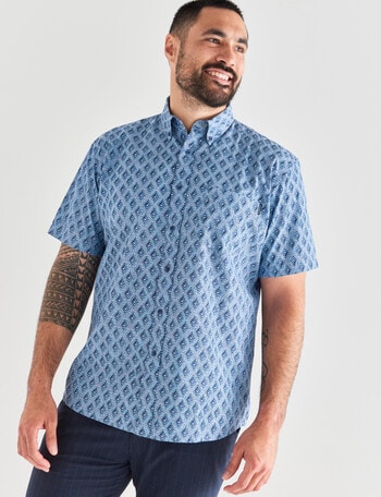 Logan Donald Short Sleeve Shirt, Chambray product photo