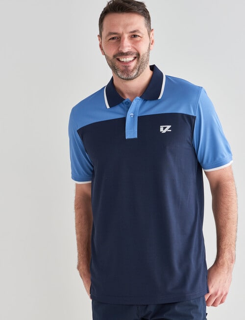 Line 7 Navigate Short Sleeve Polo, Blue product photo View 05 L