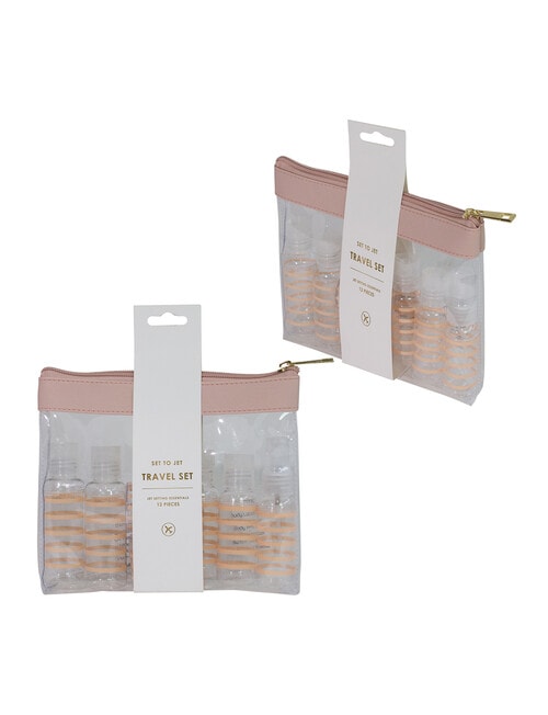 Tender Love + Carry Travel Pouch With Bottles, Pink product photo
