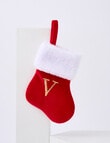 Christmas Shop Mini Stocking Alphabet V product photo