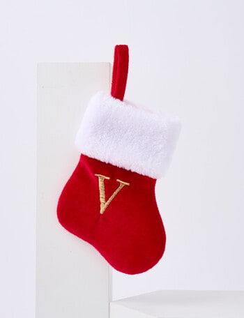Christmas Shop Mini Stocking Alphabet V product photo