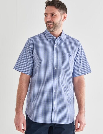 Line 7 Calvin Short Sleeve Shirt, Navy - Casual Shirts