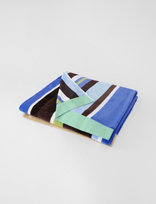 Sheridan Sunside Beach Towel, Blue Towels & Mats