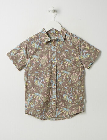 Mac & Ellie Dark Tropics Short Sleeve Shirt, Night product photo