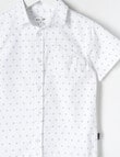 Mac & Ellie Geometric Print Short Sleeve Shirt, White product photo View 03 S
