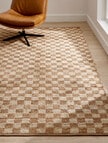 M&Co Block Check Jute Rug, Natural, 200x300cm product photo