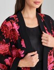 Whistle Floral Woven Jacket, Pink & Black product photo View 04 S