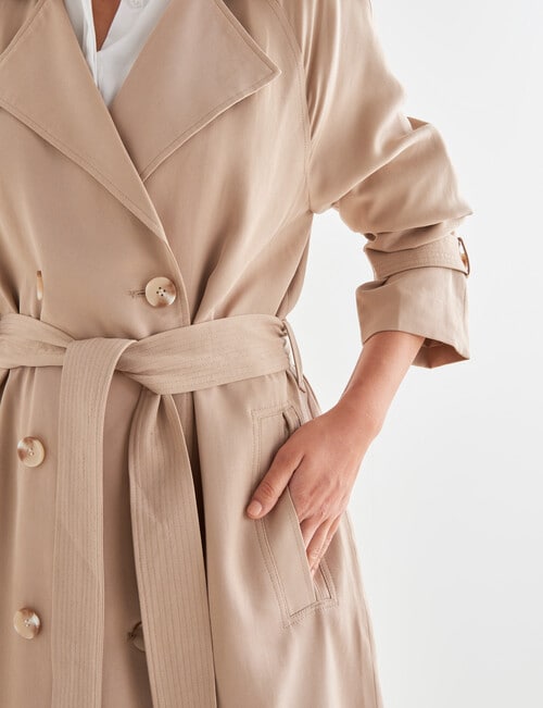 Whistle Classic Trench Coat, Camel product photo View 04 L