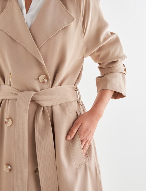 Whistle Classic Trench Coat, Camel Coats & Jackets