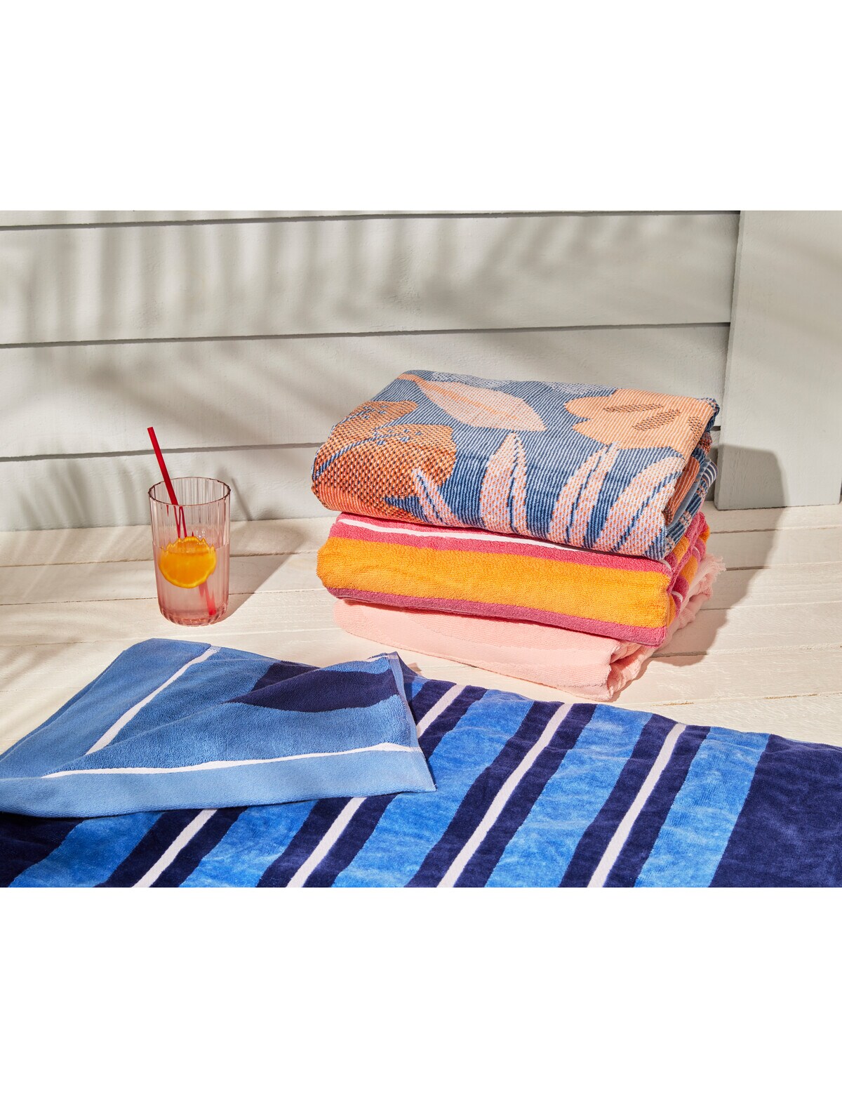 Verano Resort Beach Towel, Cornflower Blue - Home Clearance