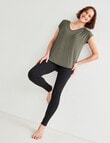 Bodycode Boxy V-Neck Tee, Khaki product photo View 03 S