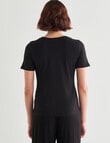 Bodycode Short Sleeve Rib Tee, Black product photo View 02 S