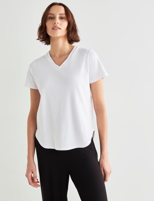 Bodycode Rib Boxy Tee, White product photo View 05 L