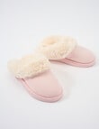 Lyric Lola Faux Suede Scuff Slippers, Light Pink product photo