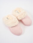 Lyric Lola Faux Suede Scuff Slippers, Light Pink product photo View 03 S