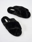 Whistle Sleep Beck Crossover Scuff Slippers, Black product photo View 03 S