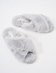 Whistle Sleep Beck Crossover Scuff Slippers, Light Grey product photo View 03 S