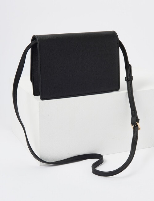 Whistle Accessories Bobbi Flap Crossbody Bag, Black product photo View 02 L