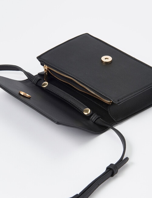 Whistle Accessories Bobbi Flap Crossbody Bag, Black product photo View 07 L