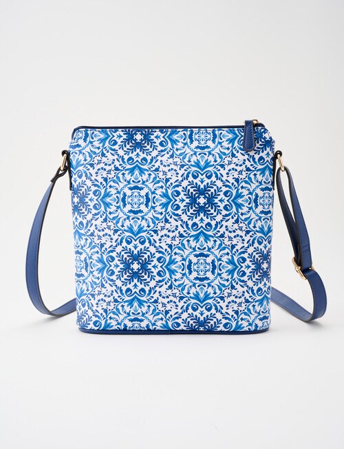 Boston + Bailey Sorrento Gianna Crossbody Bag, Blue & White product photo View 02 L