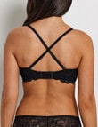Perfects Lace Trim Push Up Strapless Bra, Black, A-C product photo View 03 S