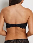 Perfects Lace Trim Push Up Strapless Bra, Black, A-C product photo View 06 S