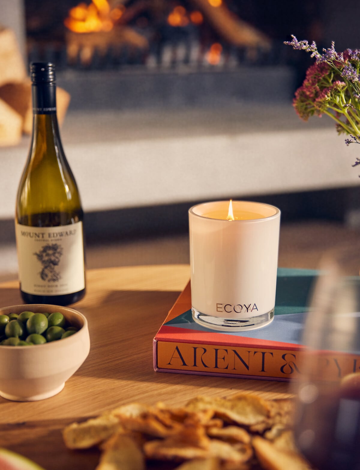 Ecoya Blackcurrant & Tuberose Madison Candle Candles & Home Fragrance