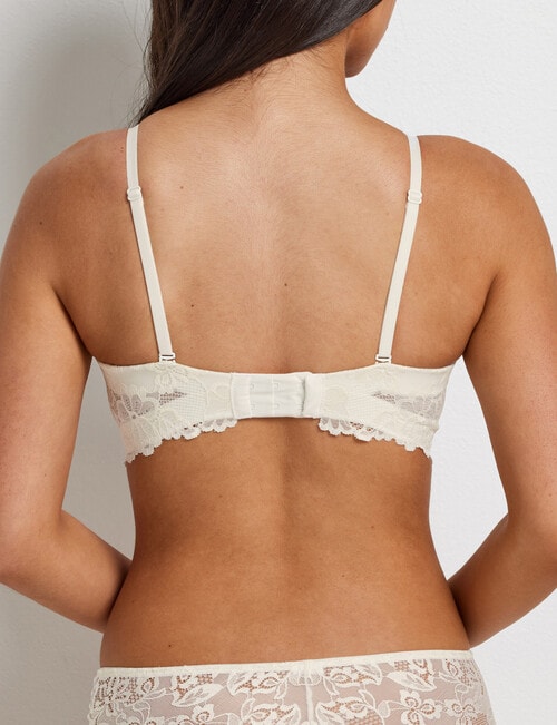 Perfects Lace Trim Push Up Strapless Bra, Ivory, A-C product photo View 02 L