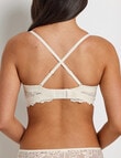 Perfects Lace Trim Push Up Strapless Bra, Ivory, A-C product photo View 03 S