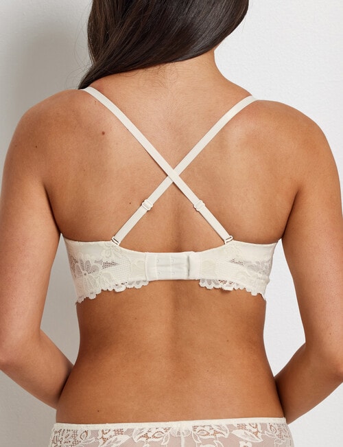 Perfects Lace Trim Push Up Strapless Bra, Ivory, A-C product photo View 03 L