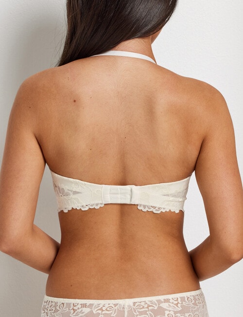 Perfects Lace Trim Push Up Strapless Bra, Ivory, A-C product photo View 04 L