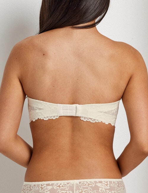 Perfects Lace Trim Push Up Strapless Bra, Ivory, A-C product photo View 06 L