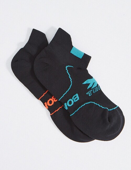 Bonds XTemp Low Cut Sport Sock, 2Pack, Black Socks