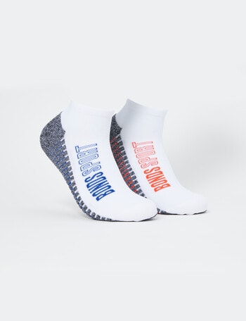 Bonds Sports Tech Low Cut Trainer Socks, 2-Pack, White product photo